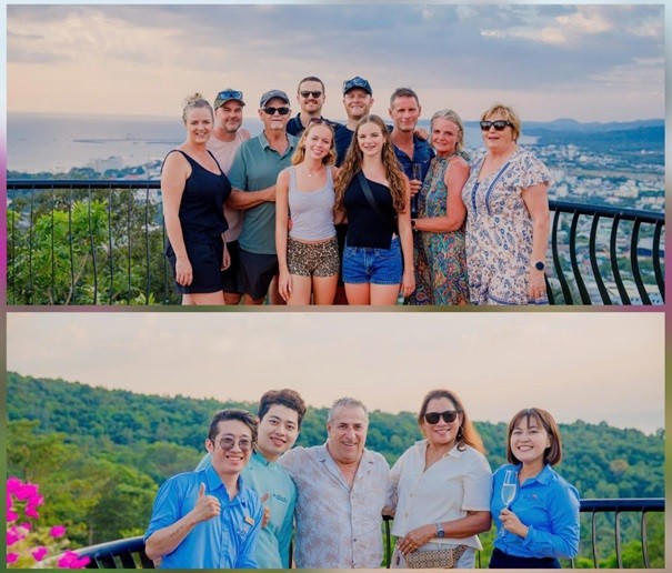 Khách nước ngoài check in khu du lịch ở Phú Quốc.