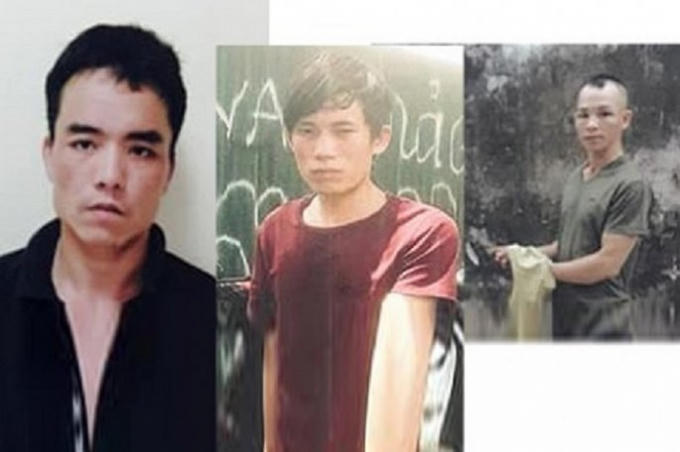 Nguyễn Ngọc Nhẫn, Nguyễn Việt Tú và Nguyễn Hữu Cường tại cơ quan công an. (Ảnh Nhẫn đầu tiên bên trái).