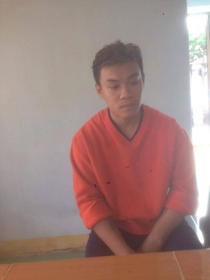 Đối tượng Phạm Duy Phương tại cơ quan công an (Ảnh Sông Hoài).