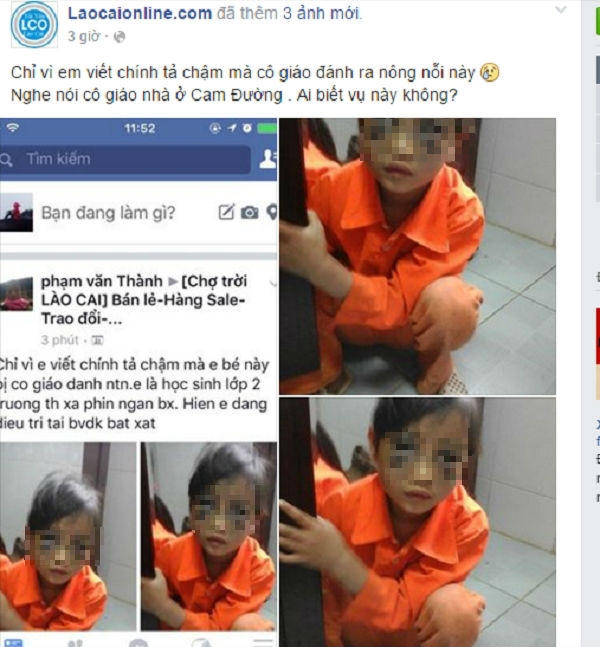 Nội dung thông tin được đăng tải trên mạng xã hội ngày 29/3.