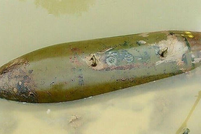 Quả bom đượcngười dân phát hiện.