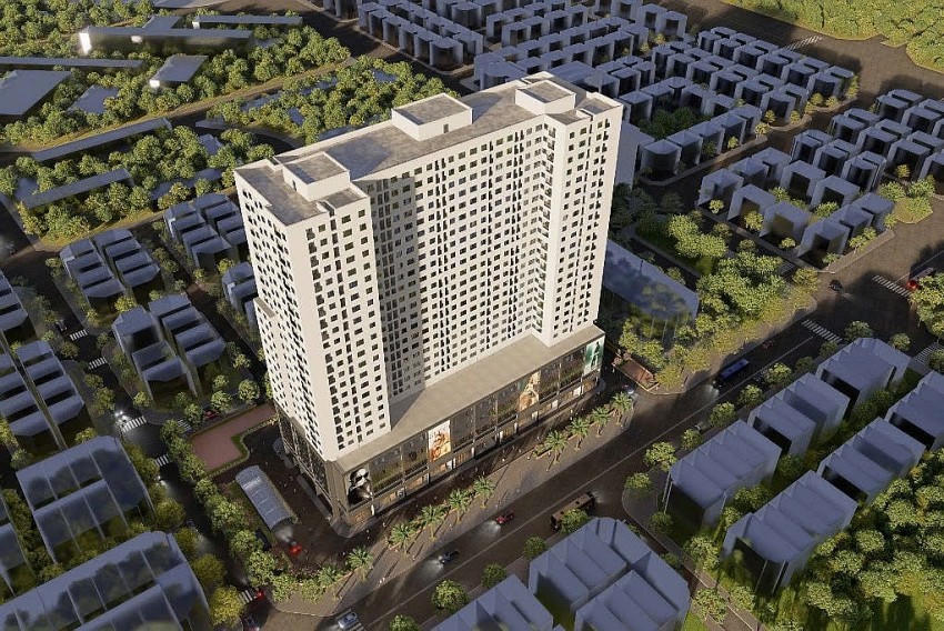 Phối cảnh dự án nhà ở xã hội Hạ Đình. (Ảnh: UDIC).