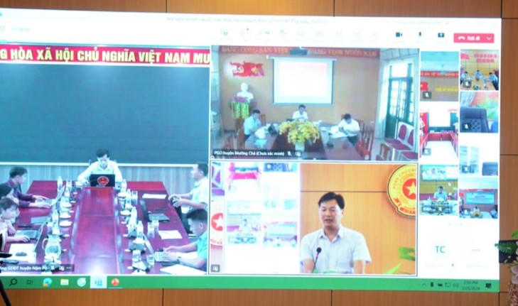 Hội nghị được tổ chức trực tiến đến 50 điểm cầu trên địa bàn tỉnh.
