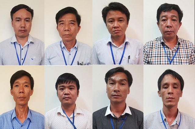 8 trong số 36 bị can bị đề nghị truy tố vụ cao tốc Đà Nẵng - Quảng Ngãi. (Ảnh: Bộ Công an).