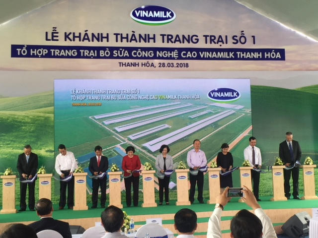 Lễ khánh thành trang trại bò sữa công nghệ cao tại Thanh Hóa.