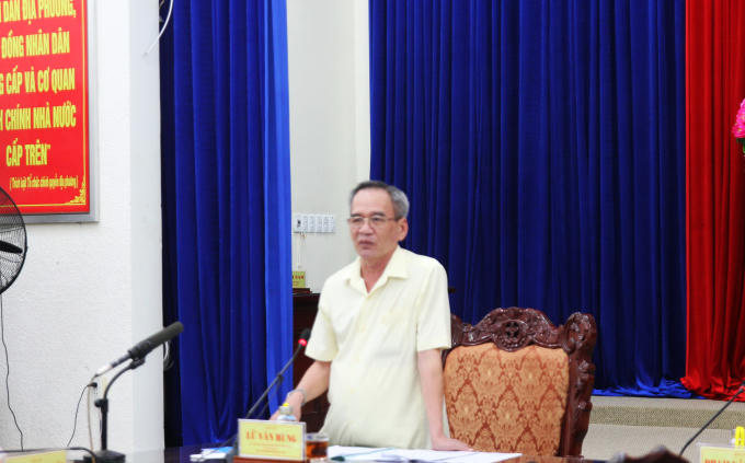 Ông Lữ Văn Hùng, Ủy viên Trung ương Đảng, Bí thư Tỉnh ủy, Chủ tịch HĐND tỉnh, Trưởng Ban chỉ đạo phòng, chống dịch Covid-19 tỉnh phát biểu Chỉ đạo cuộc họp.