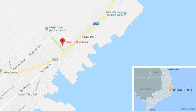 Thành ủy Cam Ranh, Khánh Hòa. Ảnh: Google Maps.