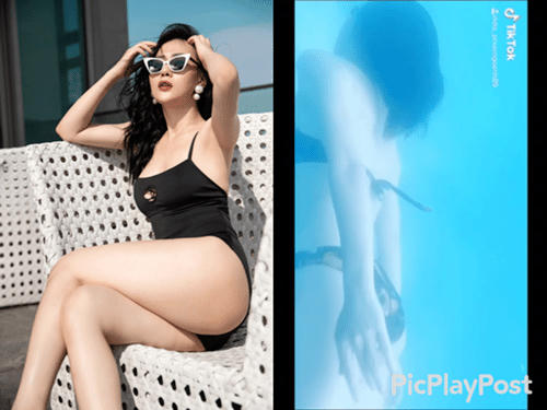 'Phát sốt' trước clip bơi lội bỏng mắt của Phương Oanh