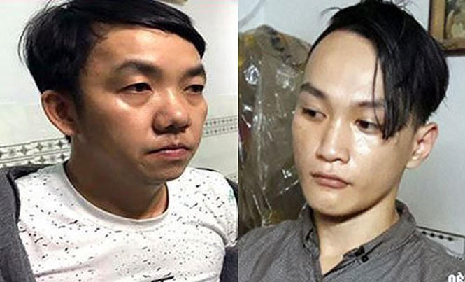 Từ trái qua: Châu Cường và Trần Ngọc Đức  ẢNH DO CÔNG AN CUNG CẤP