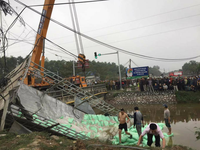 Hiện trường vụ tai nạn.