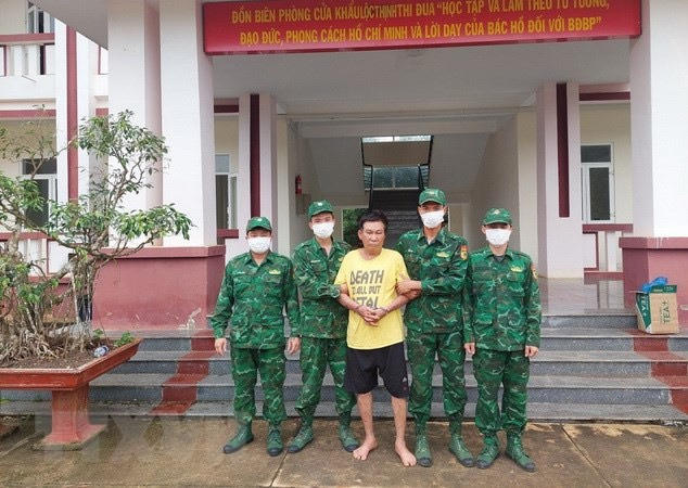 Đối tượng Lê Hoàng Thành bị bắt giữ.