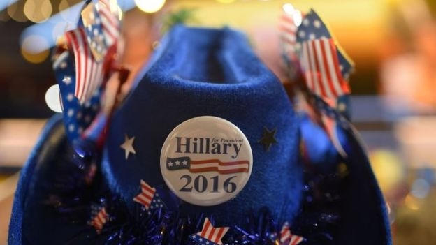 Logo trong chiến dịch tranh cử của bà Hillary Clinton. (Ảnh: Getty)