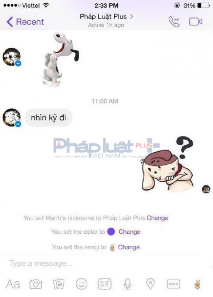 Giao diện mới khi hoàn thành các thao tác