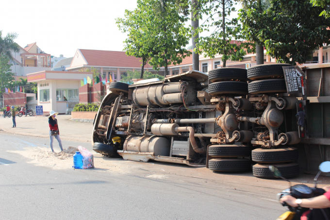 Hiện trường vụ tai nạn.