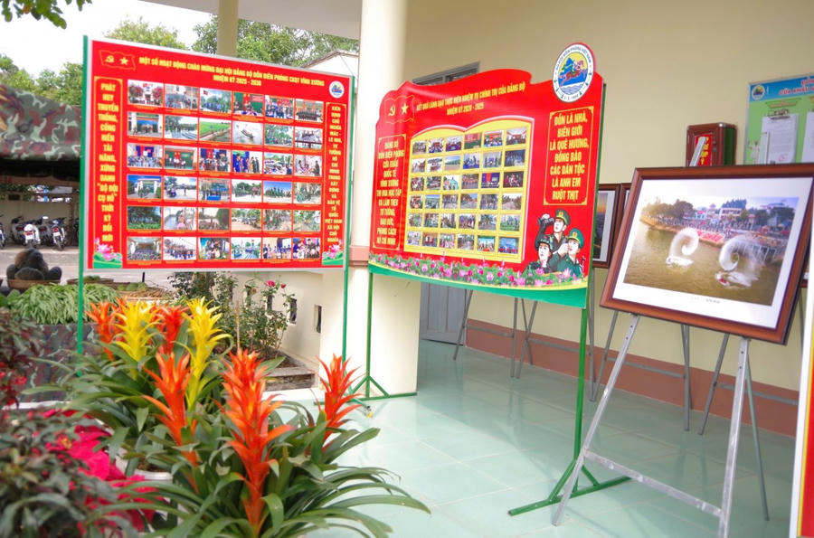 Công tác trang trí chào mừng Đại hội được đơn vị chuẩn bị chu đáo