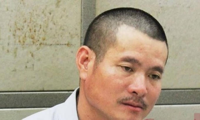 Triệu Văn Hải tại cơ quan công an.