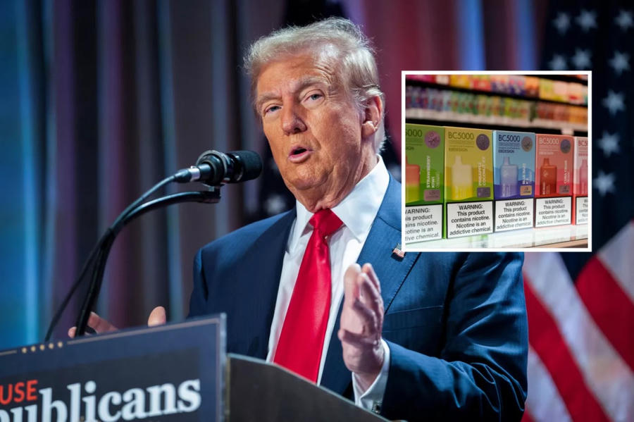 Tổng thống Donald Trump nêu quan điểm về các sản phẩm thuốc lá mới. (Ảnh: Newsweek)