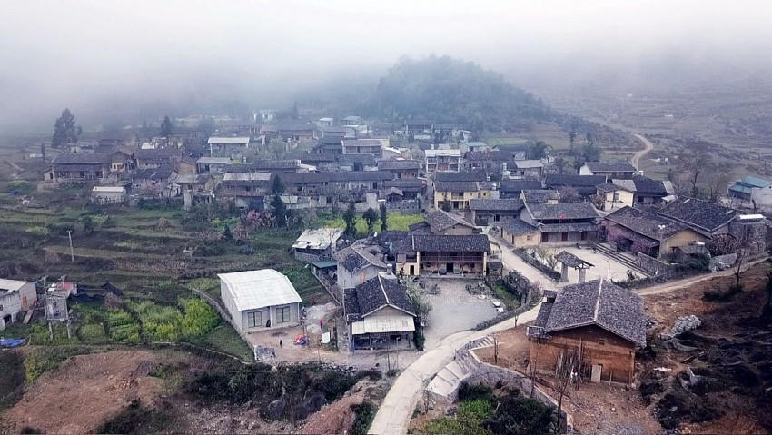 Làng Lô Lô Chải, xã Lũng Cú, huyện Đồng Văn. (Ảnh: T. Ngay).
