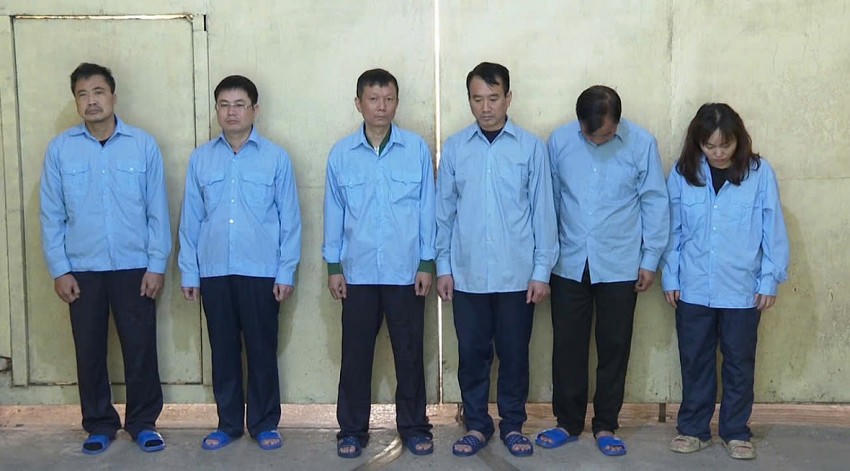 Các đối tượng bị bắt giữ. Ảnh: CA Hà Nội.