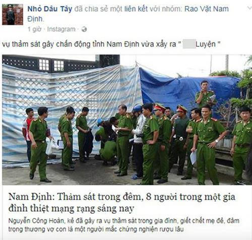 Thông tin “thảm án 8 người chết” là bịa đặt, không có thật.