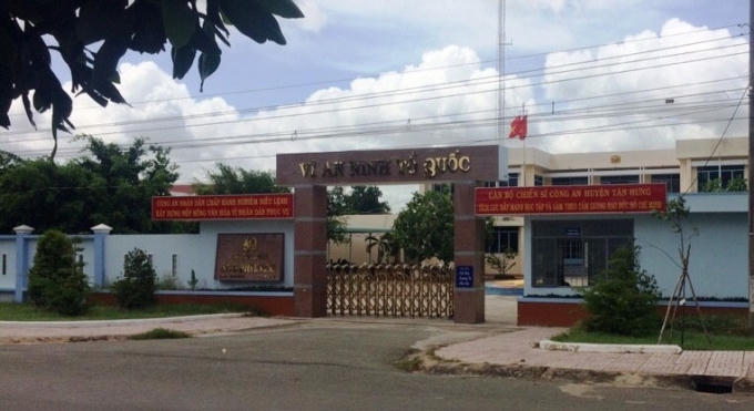 Trụ sở Công an huyện Tân Hưng.