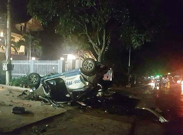 Hiện trường vụ tai nạn đêm 1/1.