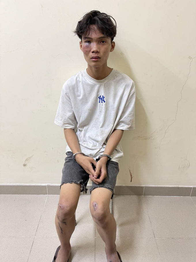 Đối tượng Nguyễn Nam Thuận tại cơ quan chức năng.