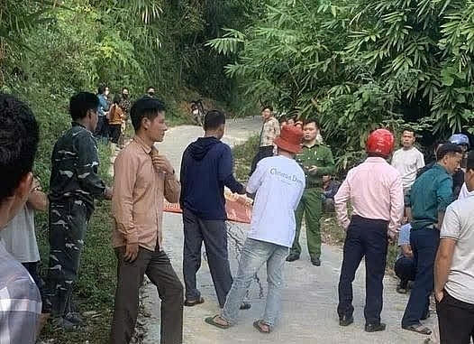 Khu vực hiện trường vụ án mạng người chồng sát hại vợ rồi tự vẫn ở Tuyên Quang.