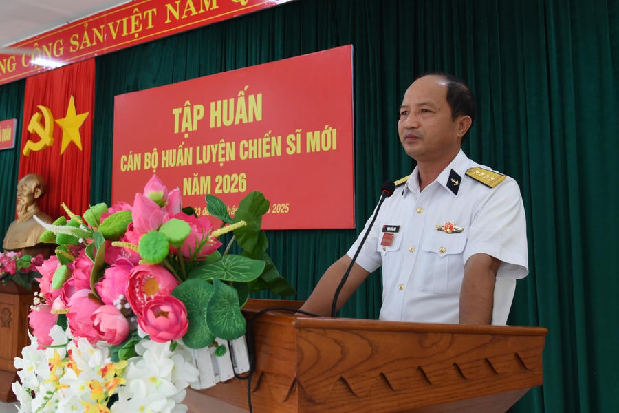 Đại tá Lương Quốc Anh phát biểu