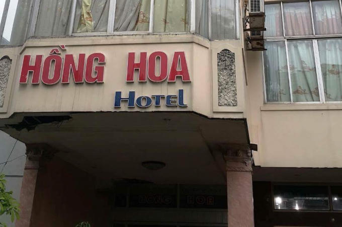 Khách sạn Hồng Hoa, nơi xảy ra sự việc.