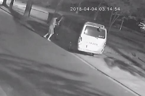 Hình ảnh chiếc xe được cho là gây ra vụ tai nạn.