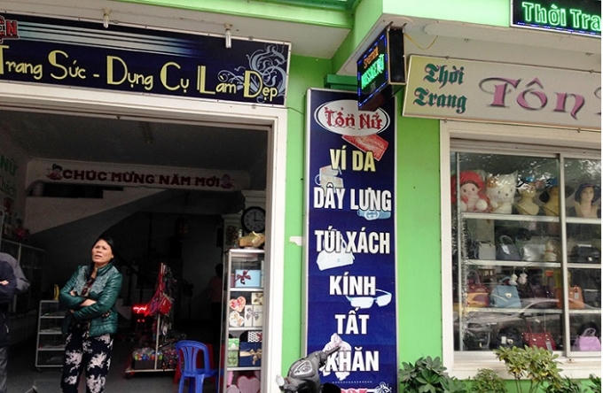 Cửa hàng của chị Diệu Linh, nơi xảy ra vụ việc. Ảnh T.L