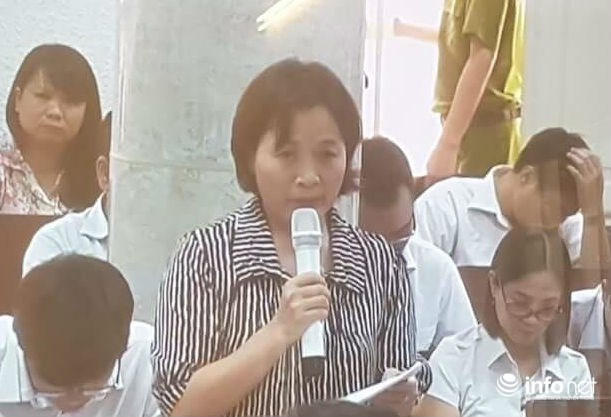 Vợ bị cáo Nguyễn Xuân Sơn tình nguyện nộp tài sản để mong giảm án cho chồng. (Ảnh: báo Infornet)