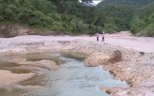 Lợi dụng thi công thủy điện để khai thác cát sỏi trái phép