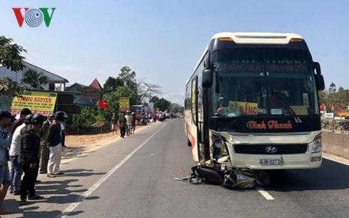 Hiện trường vụ tai nạn giao thông khiến 2 người tử vong.