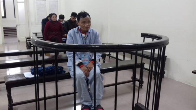 Bị cáo Trần Văn Bội trước vành móng ngựa.