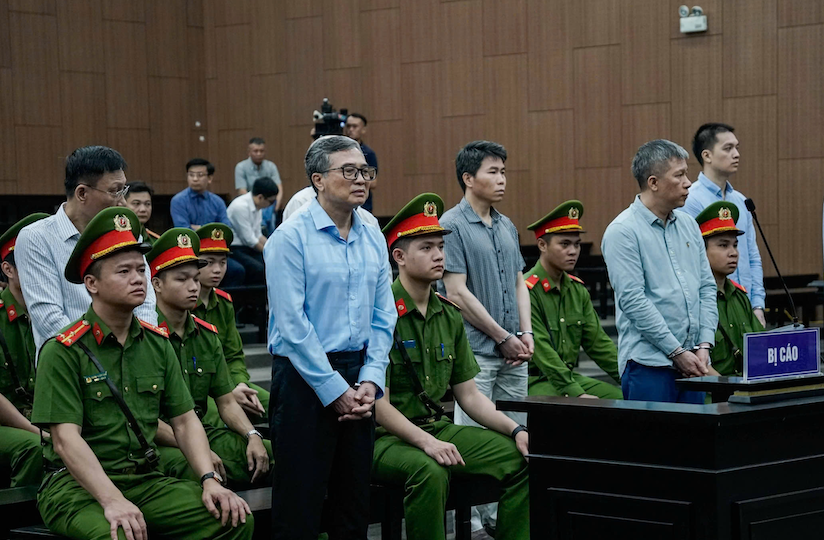 Các bị cáo tại phiên tòa