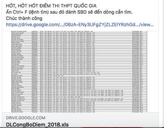 Do lỗi kỹ thuật nên điểm thi Tốt nghiệp THPT quốc gia 2018 tại cụm thi số 28, Nghệ An đã bị "rò rỉ" trước ngày công bố.