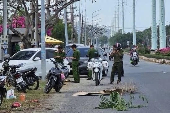 Hiện trường nơi xảy ra vụ án.
