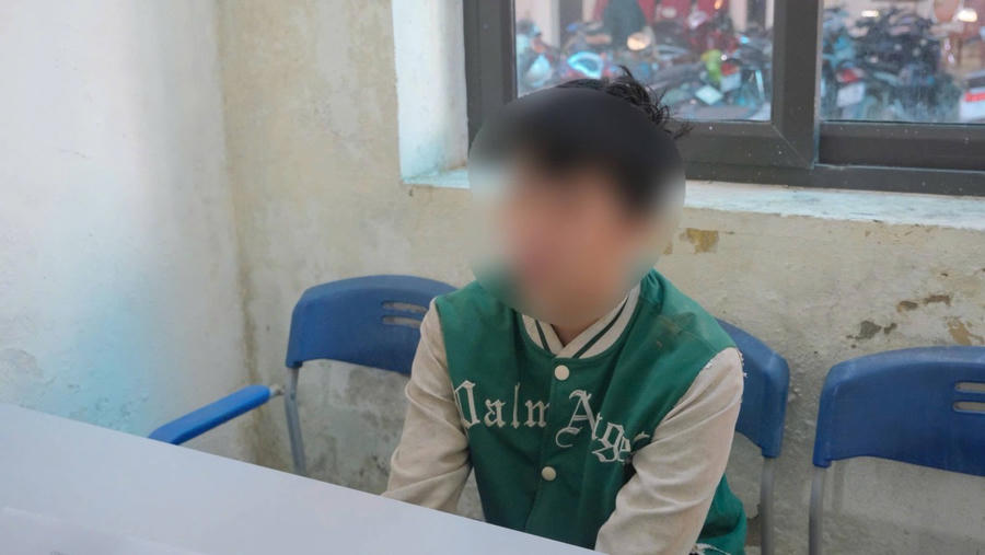 Đối tượng T. T. P tại cơ quan Công an.