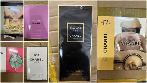 Nhiều sản phẩm nước hoa giả của nhiều thương hiệu nổi tiếng.