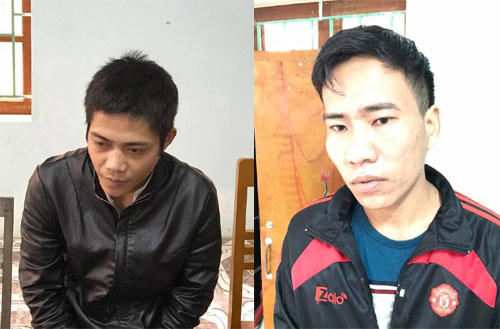 Đối tượng Thọ và Hùng. (Ảnh: Công an Thanh Hóa cung cấp).