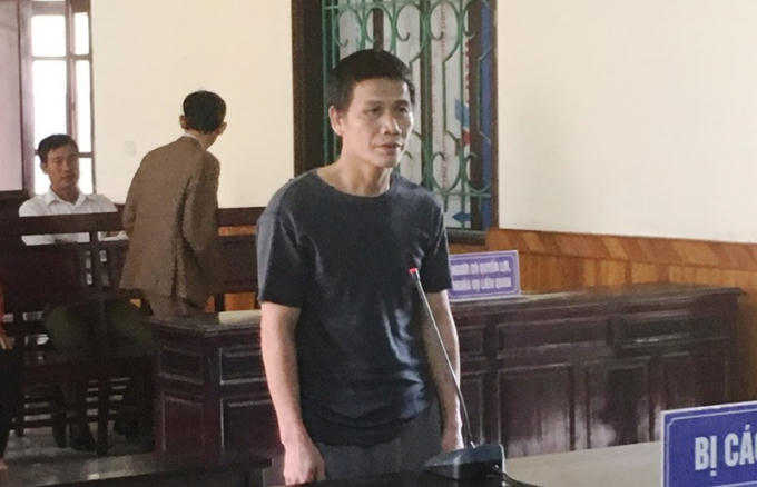 Bị cáo tại tòa.