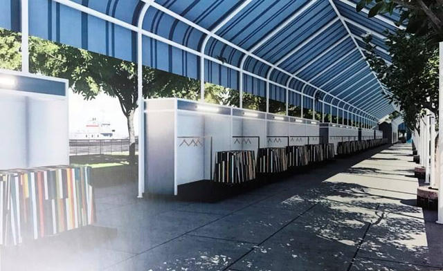 Chợ phiên gồm 4 khu, 120 gian hàng với diện tích khoảng 3.200 m2.