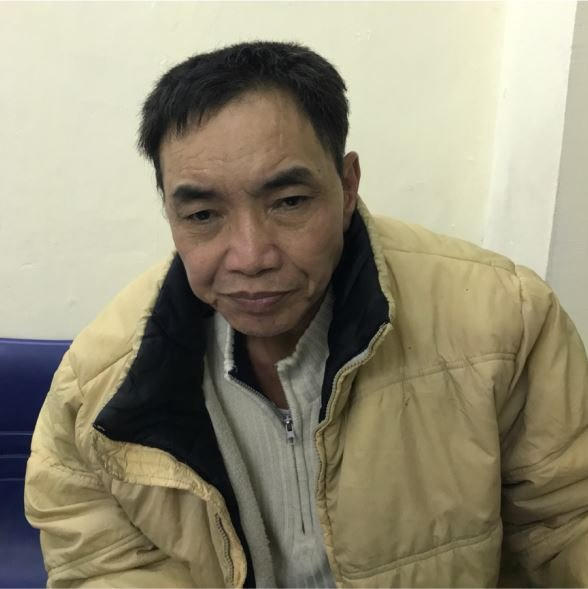 Đối tượng Bùi Văn Hưng tại cơ quan công an.