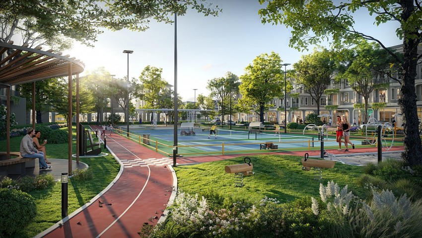 Khu thể thao liên hợp rộng gần 5000m2.