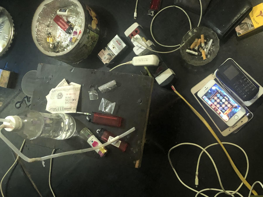 Tang vật thu giữ tại hiện trường 