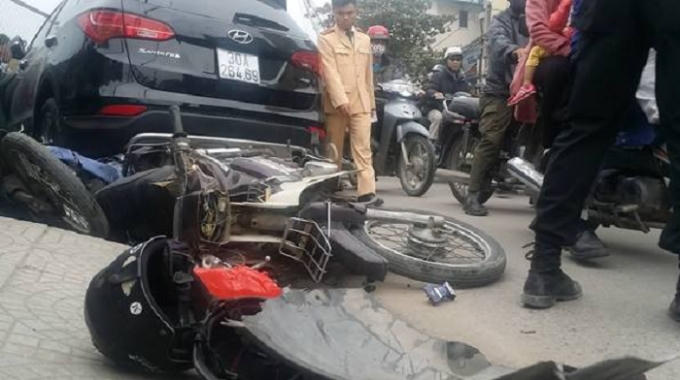 Hiện trường vụ tai nạn.