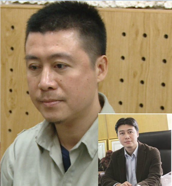 Ảnh bị can Phan Sào Nam sau khi bị khởi tố, tạm giam và ảnh bị can Nam (ảnh nhỏ) trước khi bị bắt.