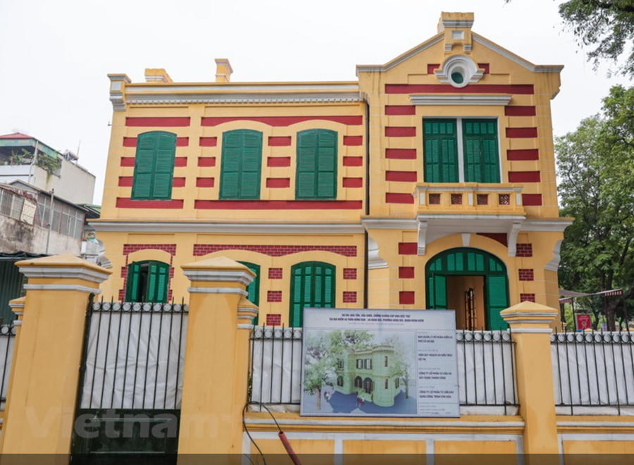 Căn biệt thự Pháp cổ nằm ở số 49 Trần Hưng Đạo (46 Hàng Bài), quận Hoàn Kiếm, Hà Nội. (Ảnh: Minh Sơn/Vietnam+)